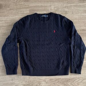 Polo by Ralph Lauren Classic Navy Cable Knit Sweater- Size L
